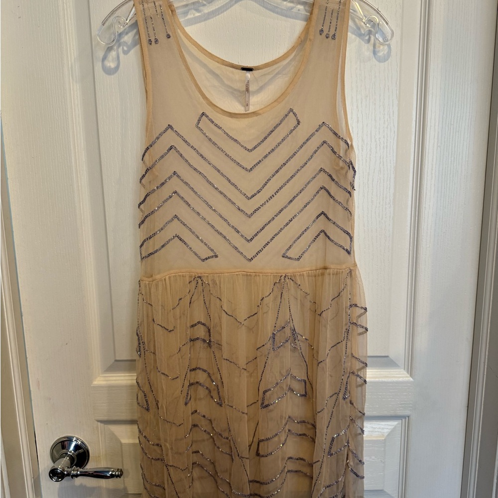 Free People Beaded Sleeveless Blouse/Dress